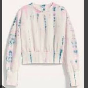 Old Navy Tie-Dye Cropped Crew-Neck Sweatshirt